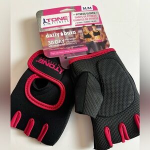 Black and Pink Women's Gloves